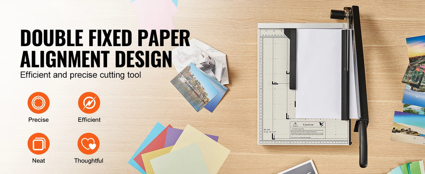 Paper Cutter Guillotine Trimmer 15"/18" Cut Length 16/20 Sheets Capacity