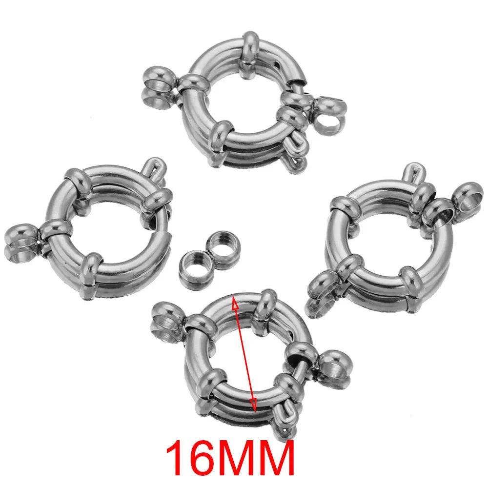 4pcs Stainless Steel O-Ring Lobster Clasps for Jewelry Making