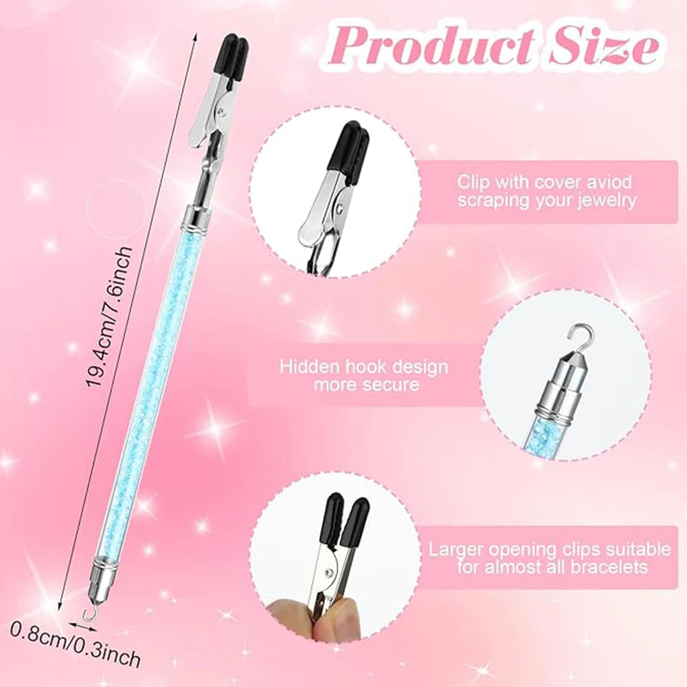 2Pcs Bracelet Clasp Fastening Helper Tool