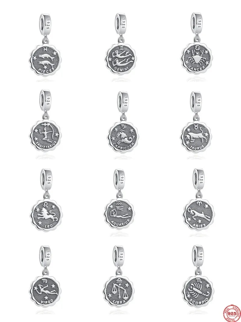 DIY Zodiac Charms are Plated 925 Joyería Femenina:
