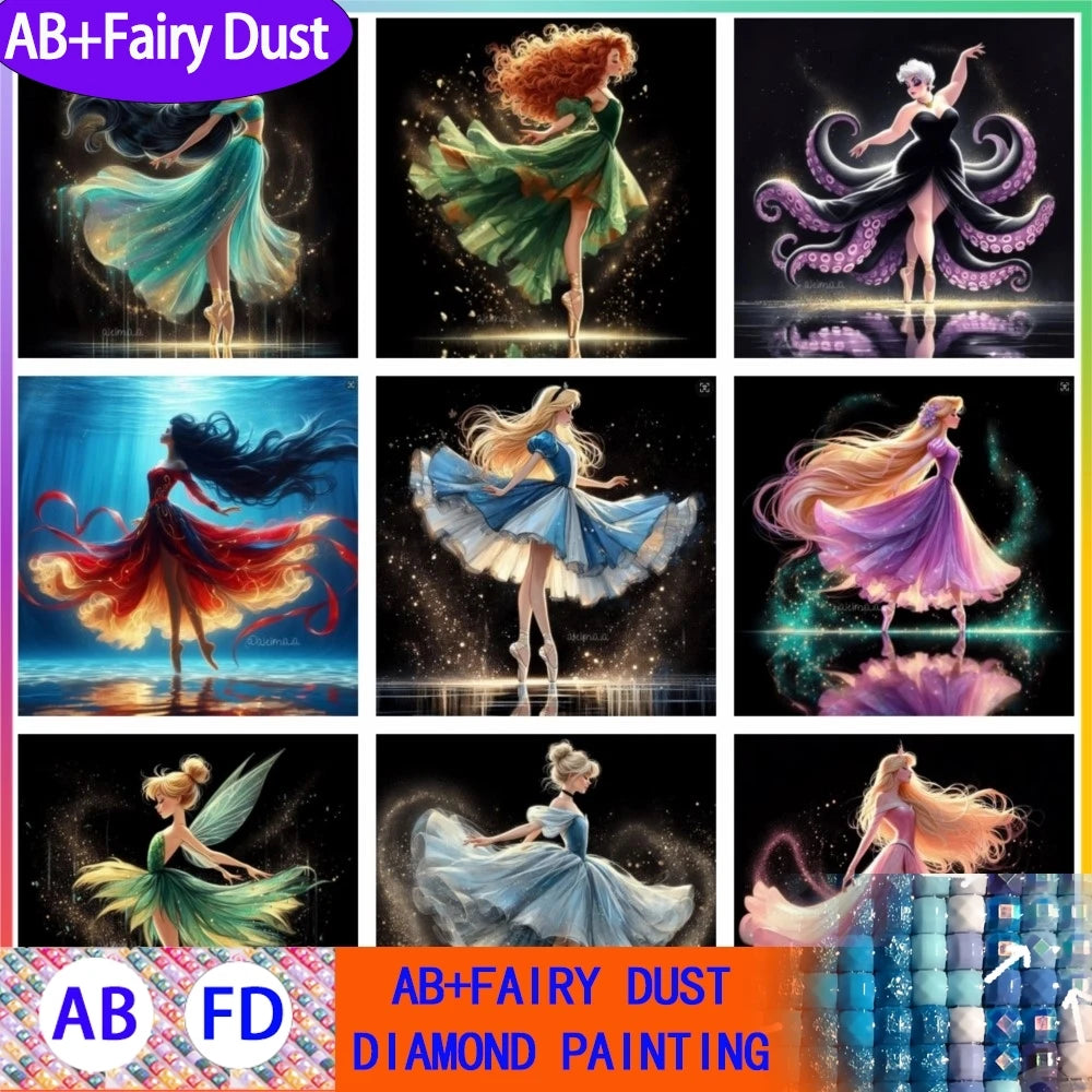 AB 5D Fairy dust 2025 Ballerina Princess Diamond Painting.