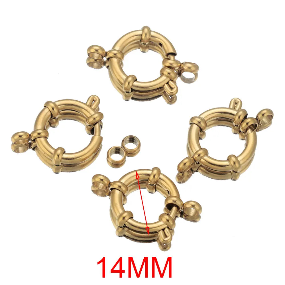 4pcs Stainless Steel O-Ring Lobster Clasps for Jewelry Making