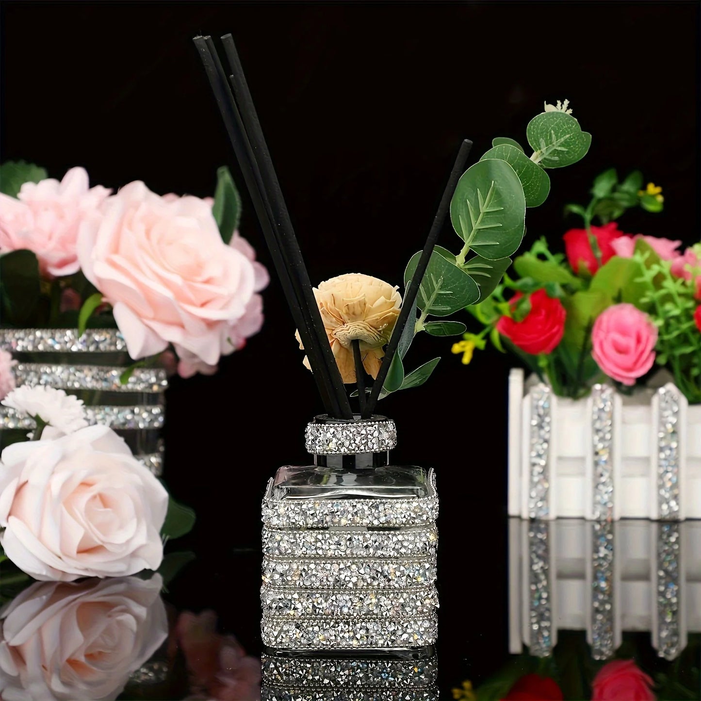 Rhinestone, Self-Adhesive Roll Glitter Bling Ribbon for DIY Art Crafts