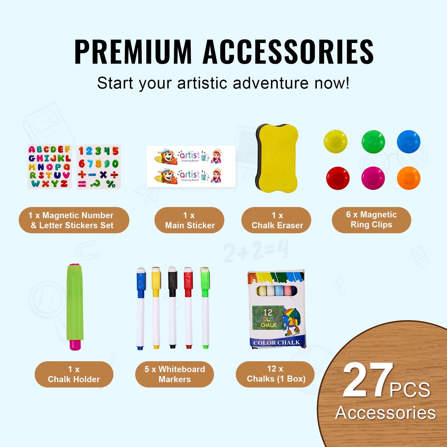 Children’s Magnetic Drawing Board Art Easel – Kids Graffiti Toy