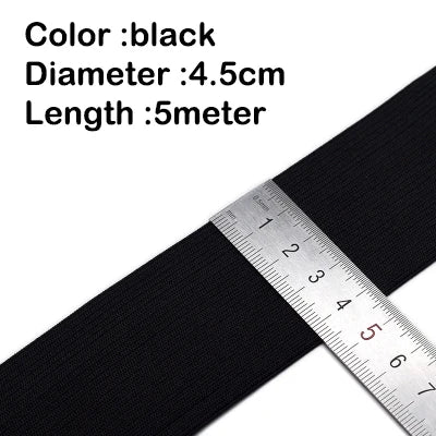 5Meters Sewing Elastic Band, High Elasticity, Waistband White, Black 10-60MM