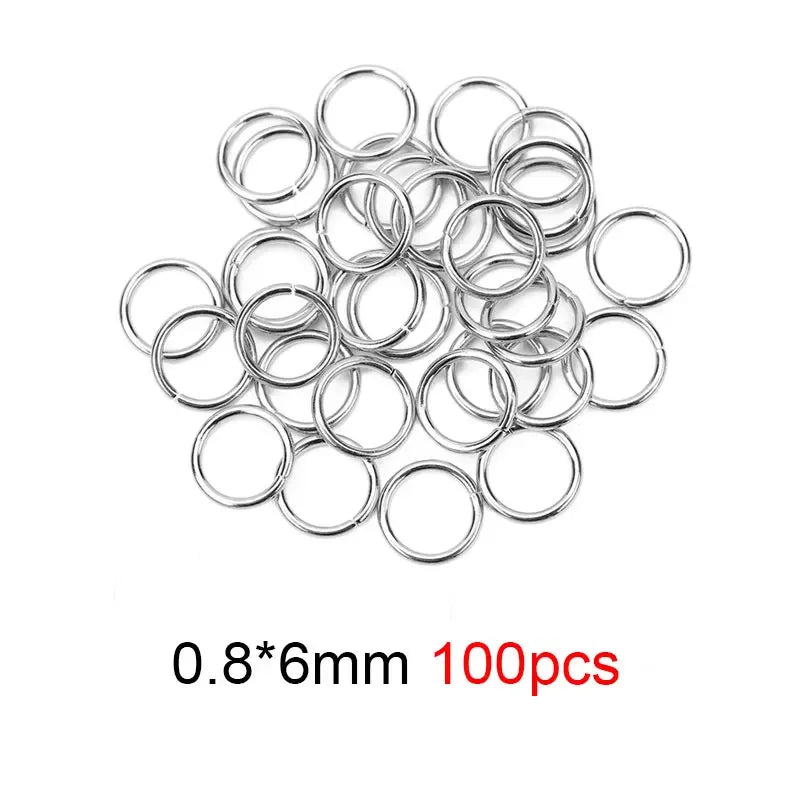 Never Fade Stainless Steel Open Jump Rings 4 5 6 8 10 mm