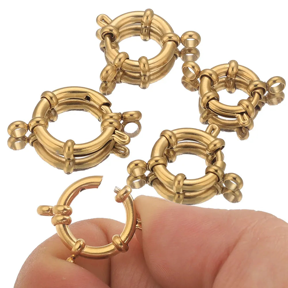 4pcs Stainless Steel O-Ring Lobster Clasps for Jewelry Making