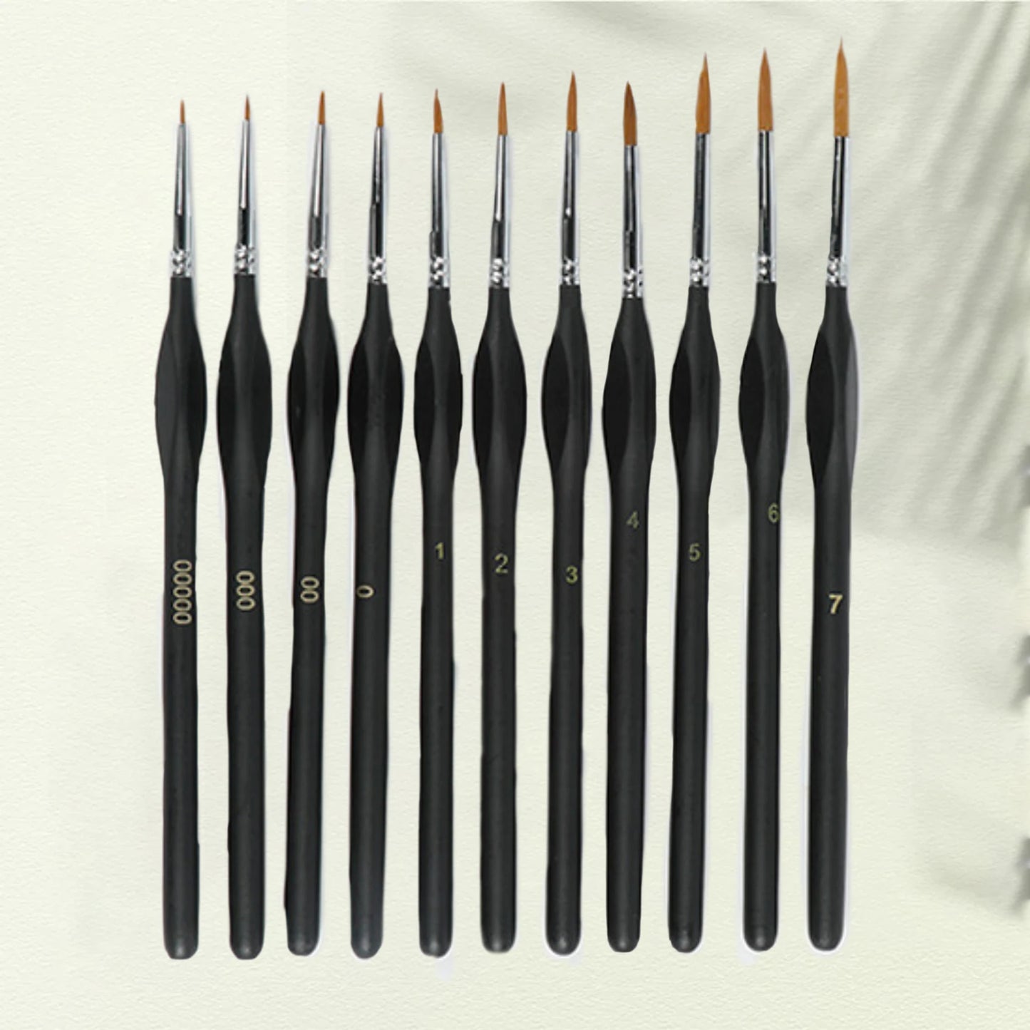 00000 Fine Tip Paint Brush Set for Acrylic, Models, Miniature Detail, Nylon Hair
