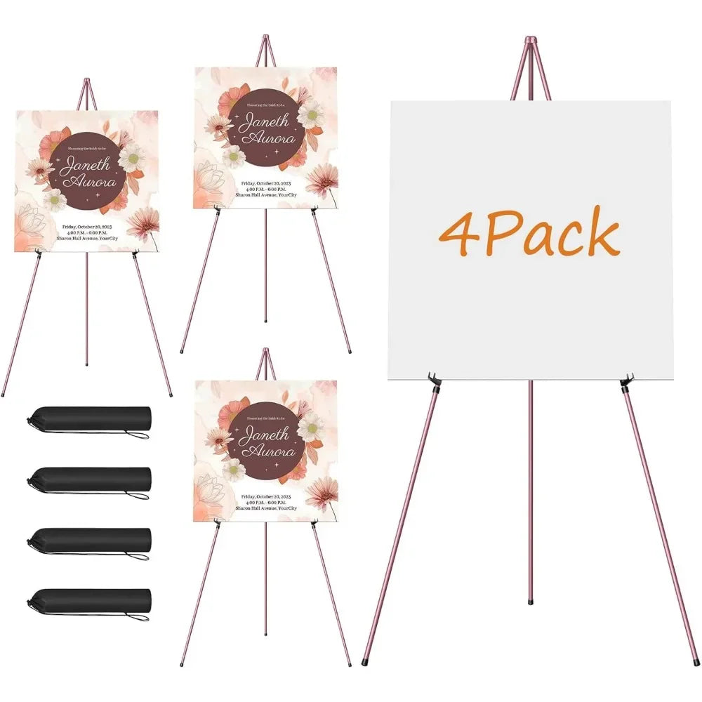 Display stand 63-inch portable easel, lightweight metal easel