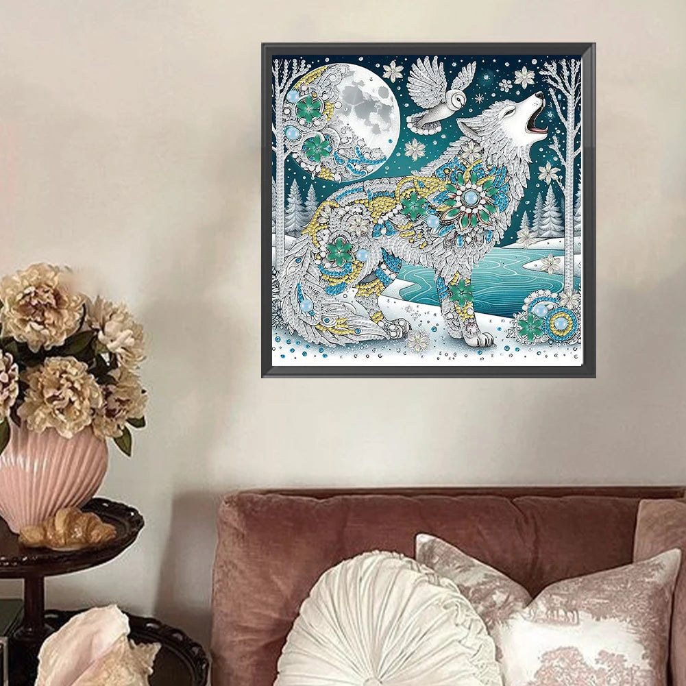 5D DIY Partial Special Shaped Drill Diamond Painting Kit Animal Decoration