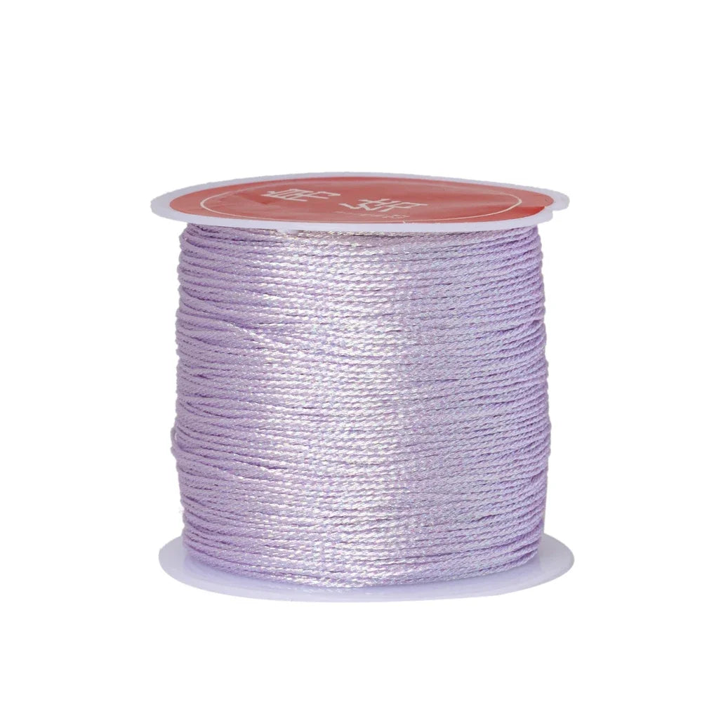0.4mm Nylon Gold Silver Thread Cord 50m for DIY Jewelry, Beading & Crafts