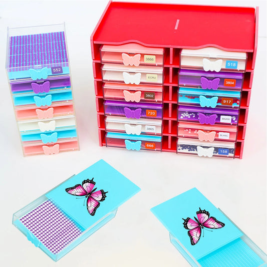 4Pcs Diamond Painting Tray Organizer Drawer with Lid