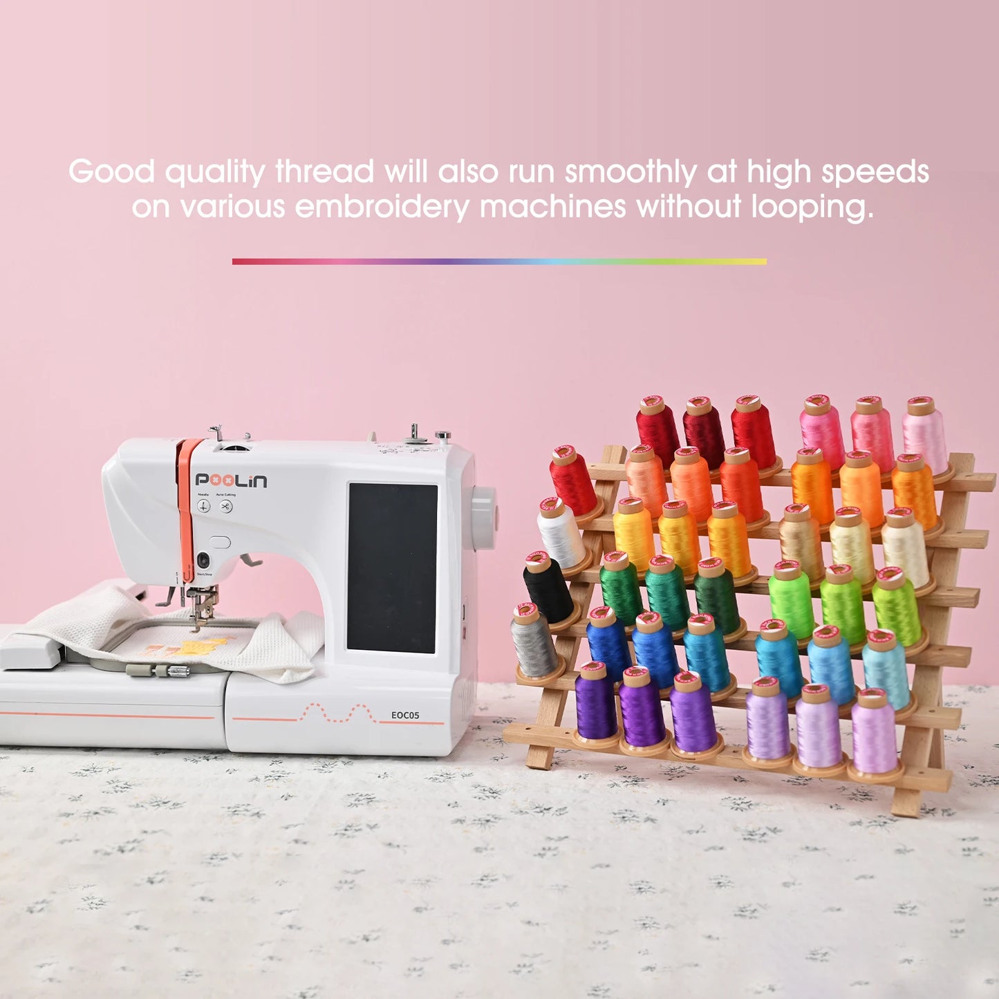 RICHWORD 60Pcs Colors Embroidery Polyester Threads