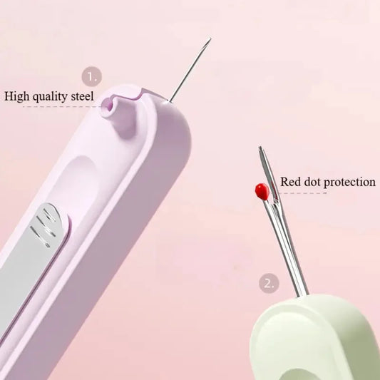 2-in-1 Hand Sewing Needle Threader and Seam Ripper Tool for Seniors