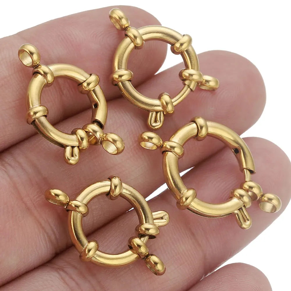 4pcs Stainless Steel O-Ring Lobster Clasps for Jewelry Making