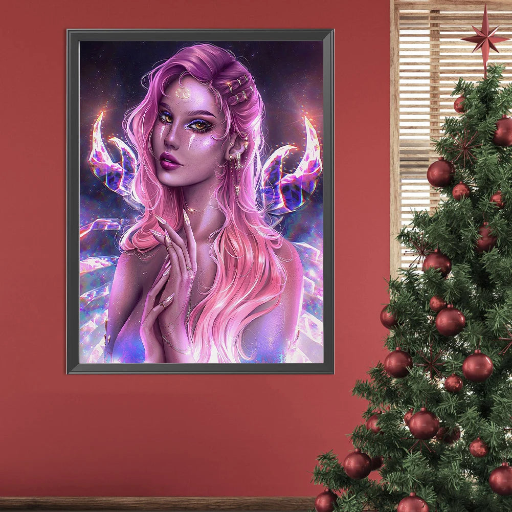 5D DIY Full Round Drill Diamond Painting Constellation Girl Kit