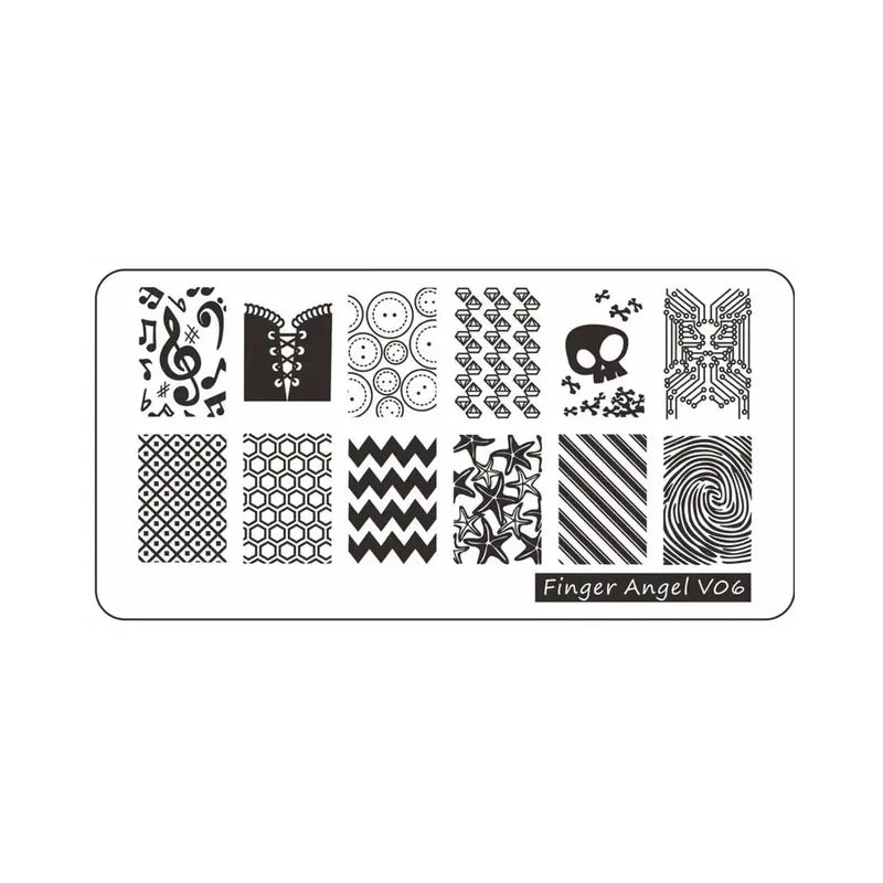 Floral Leaf Nail Stamping Plate Stainless Steel Template for Nail Art