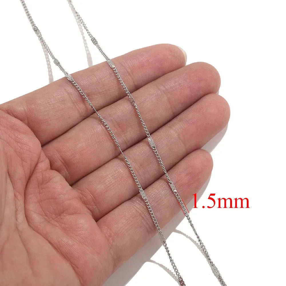 2meters Lips Beads Chain Stainless Steel Cable For Jewelry Making DIY