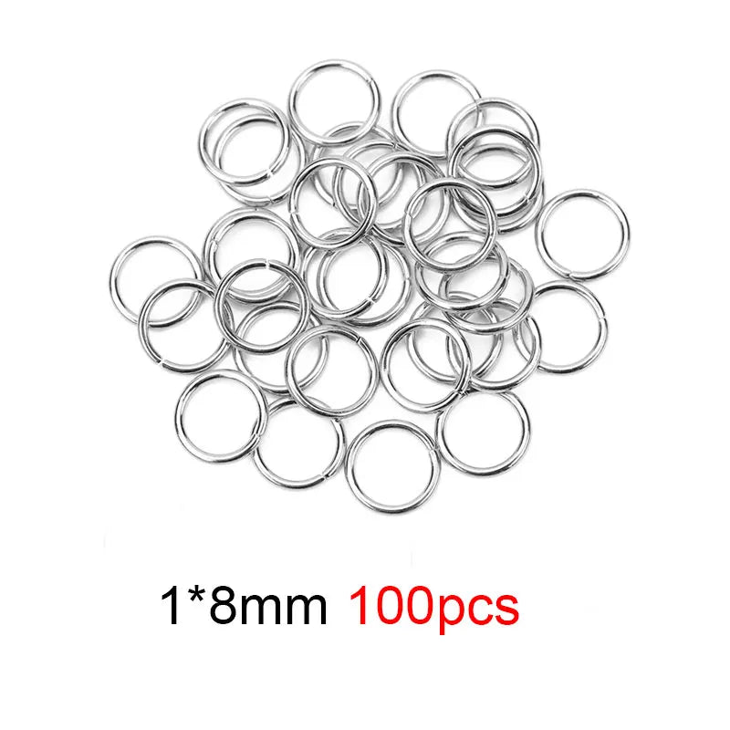 Never Fade Stainless Steel Open Jump Rings 4 5 6 8 10 mm
