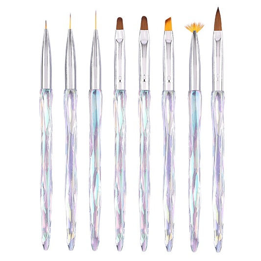 8pcs Nail Drawing & Painting Brush Set for UV Gel