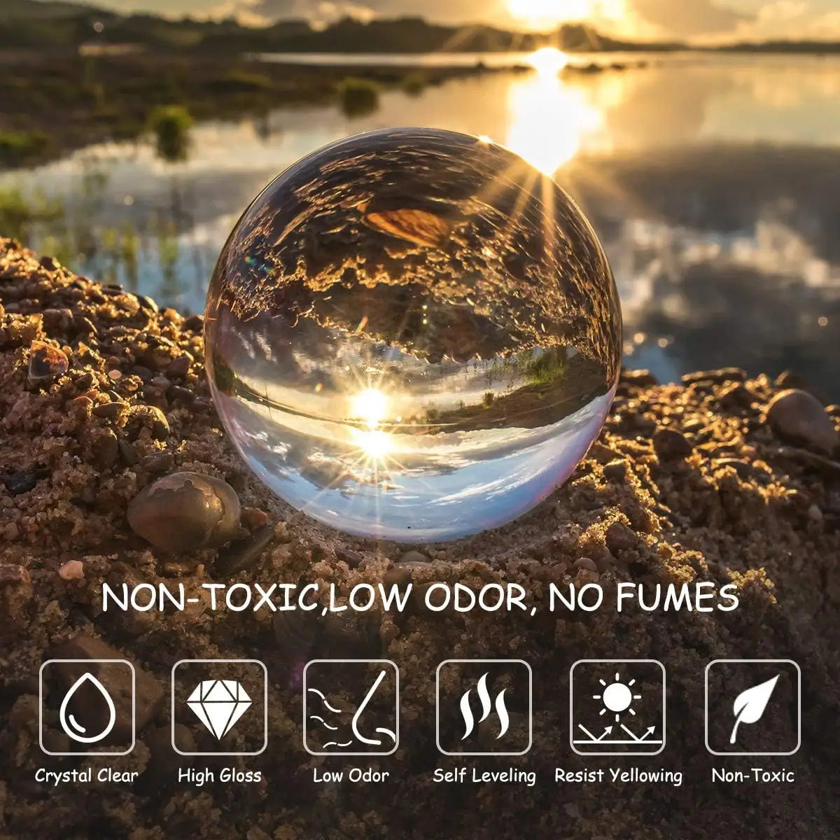 500ML Low Odor Epoxy Resin Kit - Ideal for River Tabletops & Jewelry Making