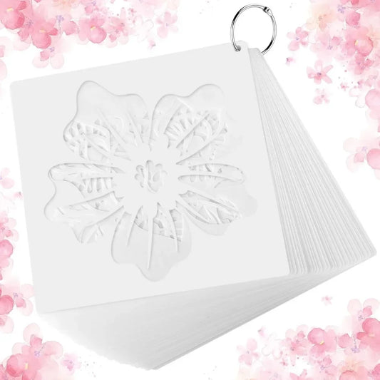 Reusable templates, flowers, birds, butterflies, etc, for painting multiple surfaces