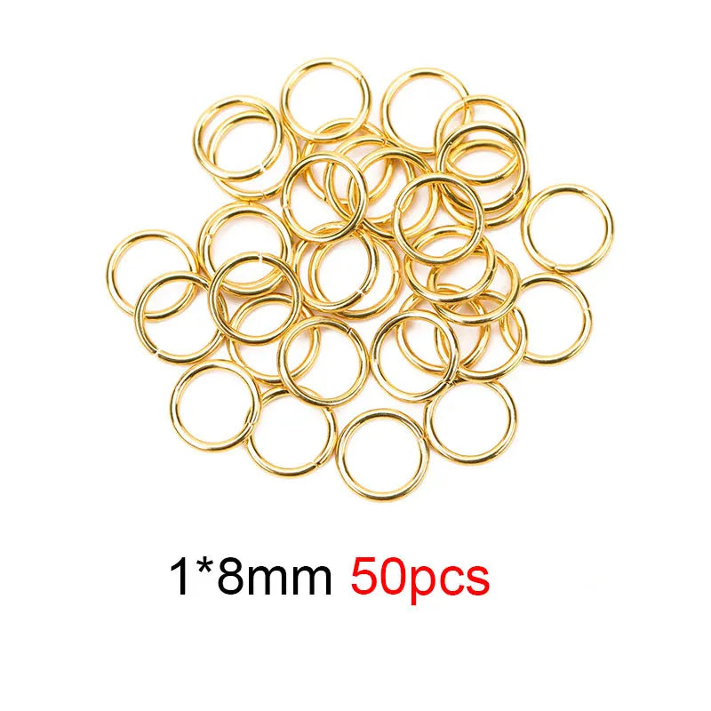 Never Fade Stainless Steel Open Jump Rings 4 5 6 8 10 mm
