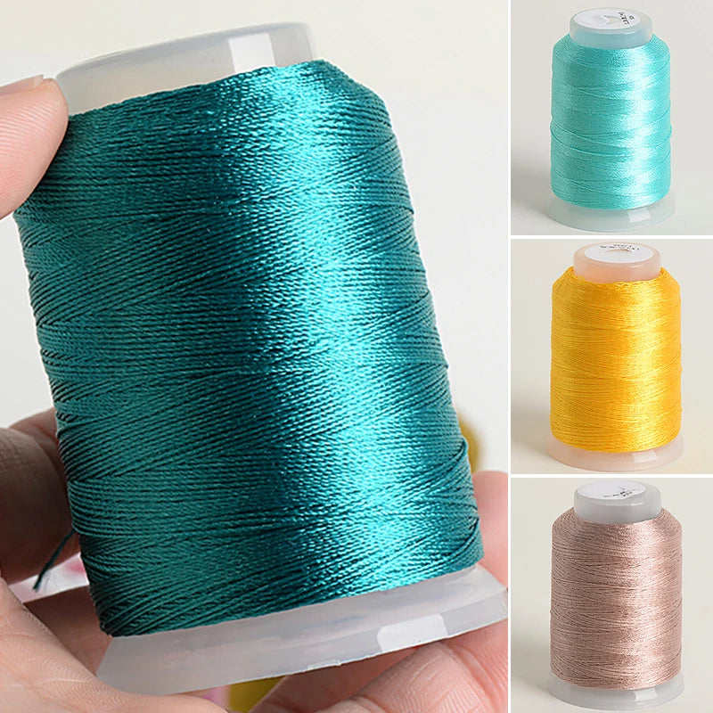 30g/Roll 350m Ice Silk Yarn for Knitting, Crochet & Embroidery