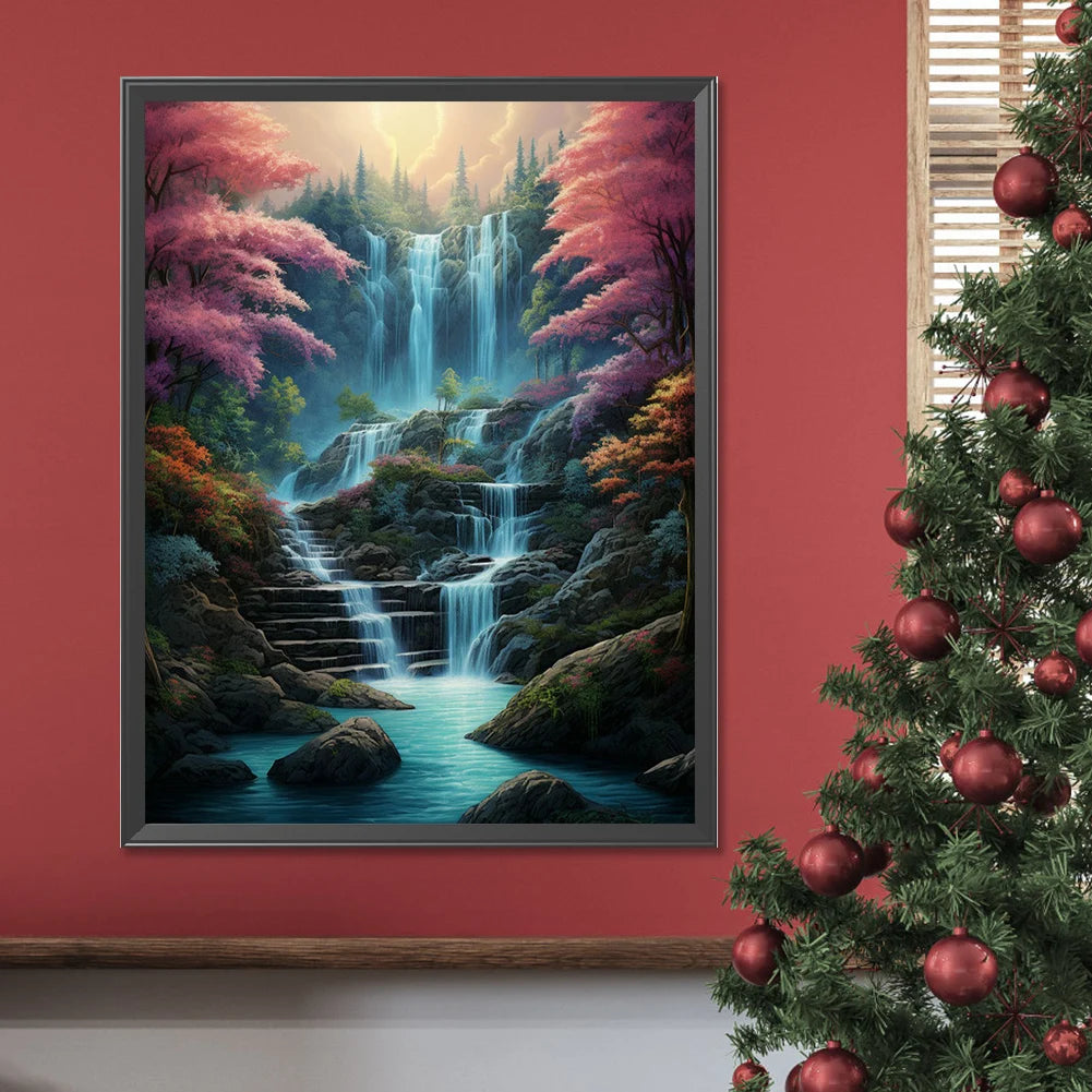 5D DIY Full Round Drill Diamond Painting Waterfall Kit