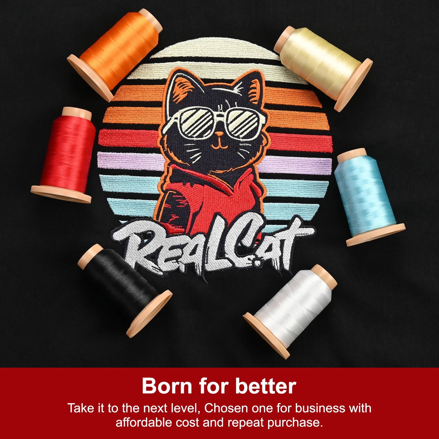 RICHWORD 60Pcs Colors Embroidery Polyester Threads