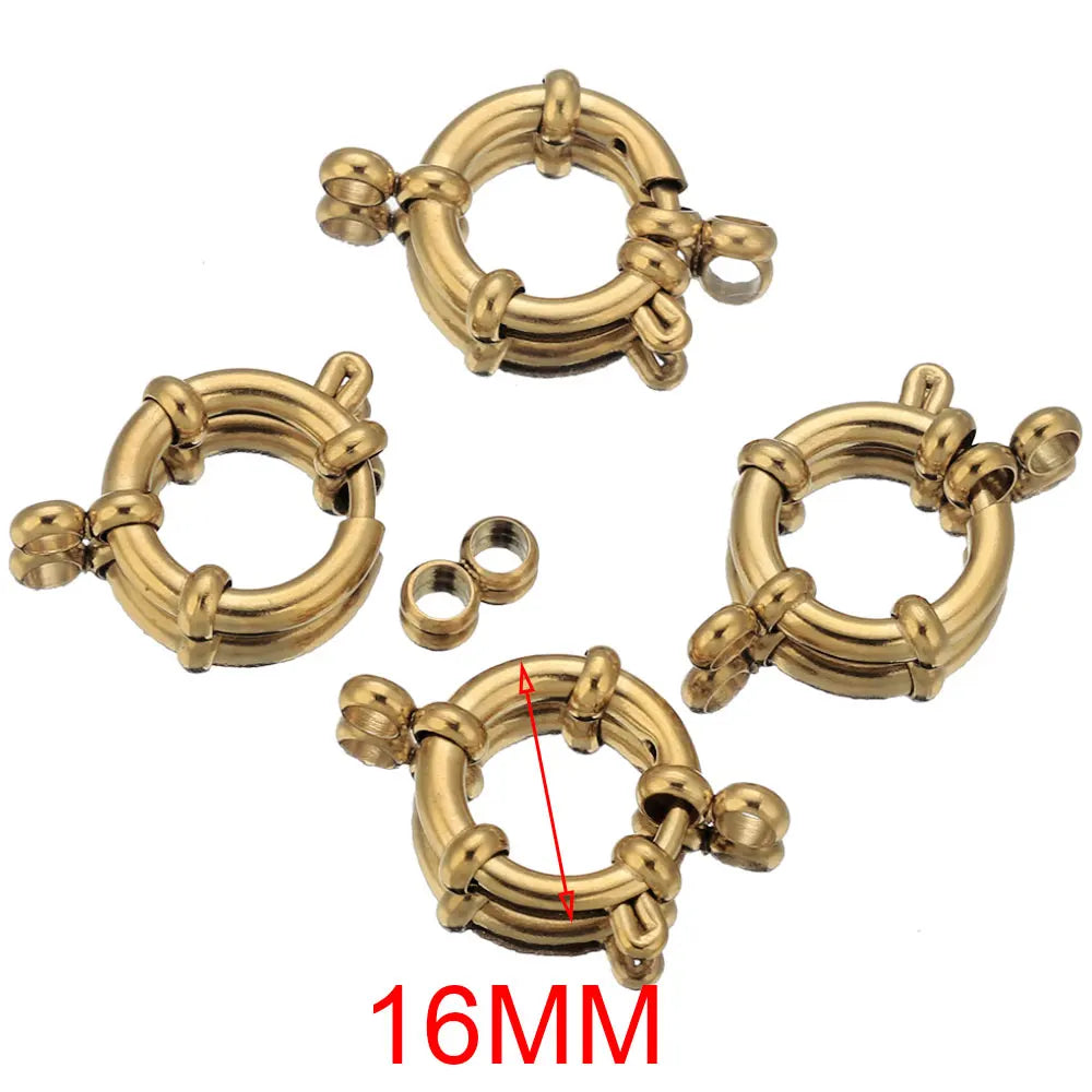 4pcs Stainless Steel O-Ring Lobster Clasps for Jewelry Making