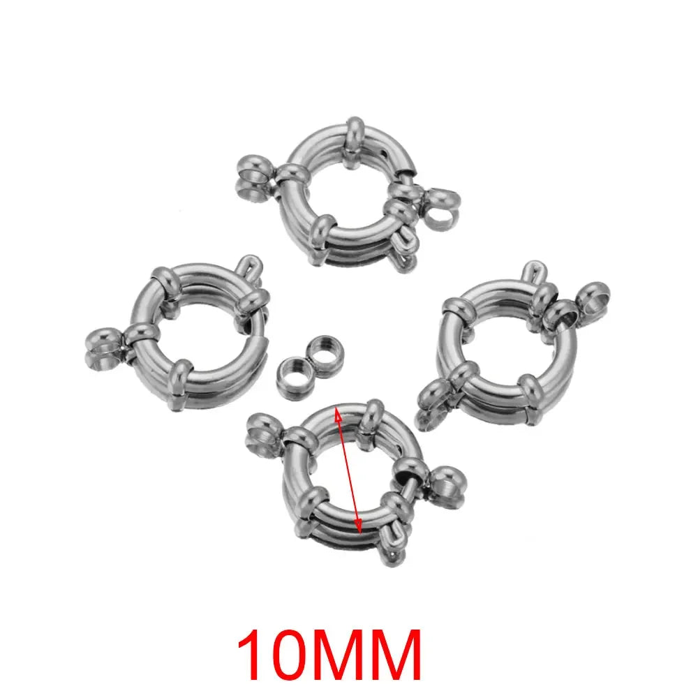 4pcs Stainless Steel O-Ring Lobster Clasps for Jewelry Making