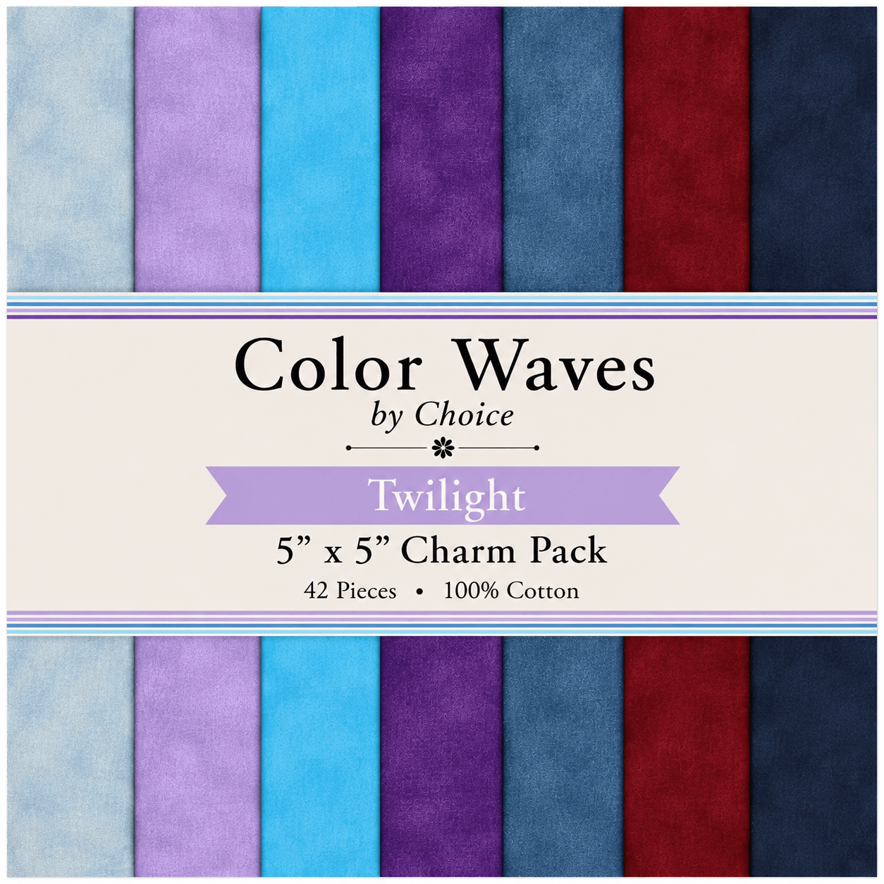 Color Waves Twilight"5x5" Charm Pack - 42 Squares