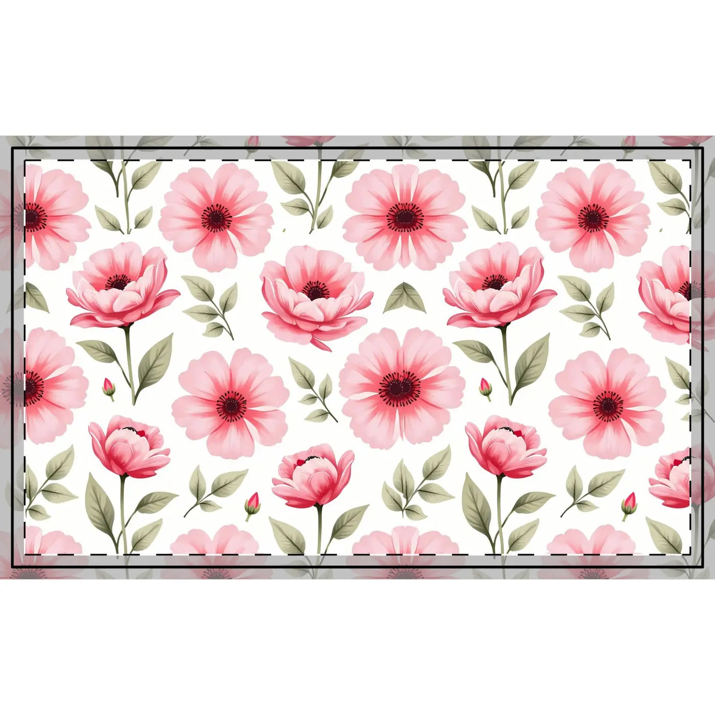 DipaliZ Pink Floral Patterned Fabric Prima Cotton Sewing