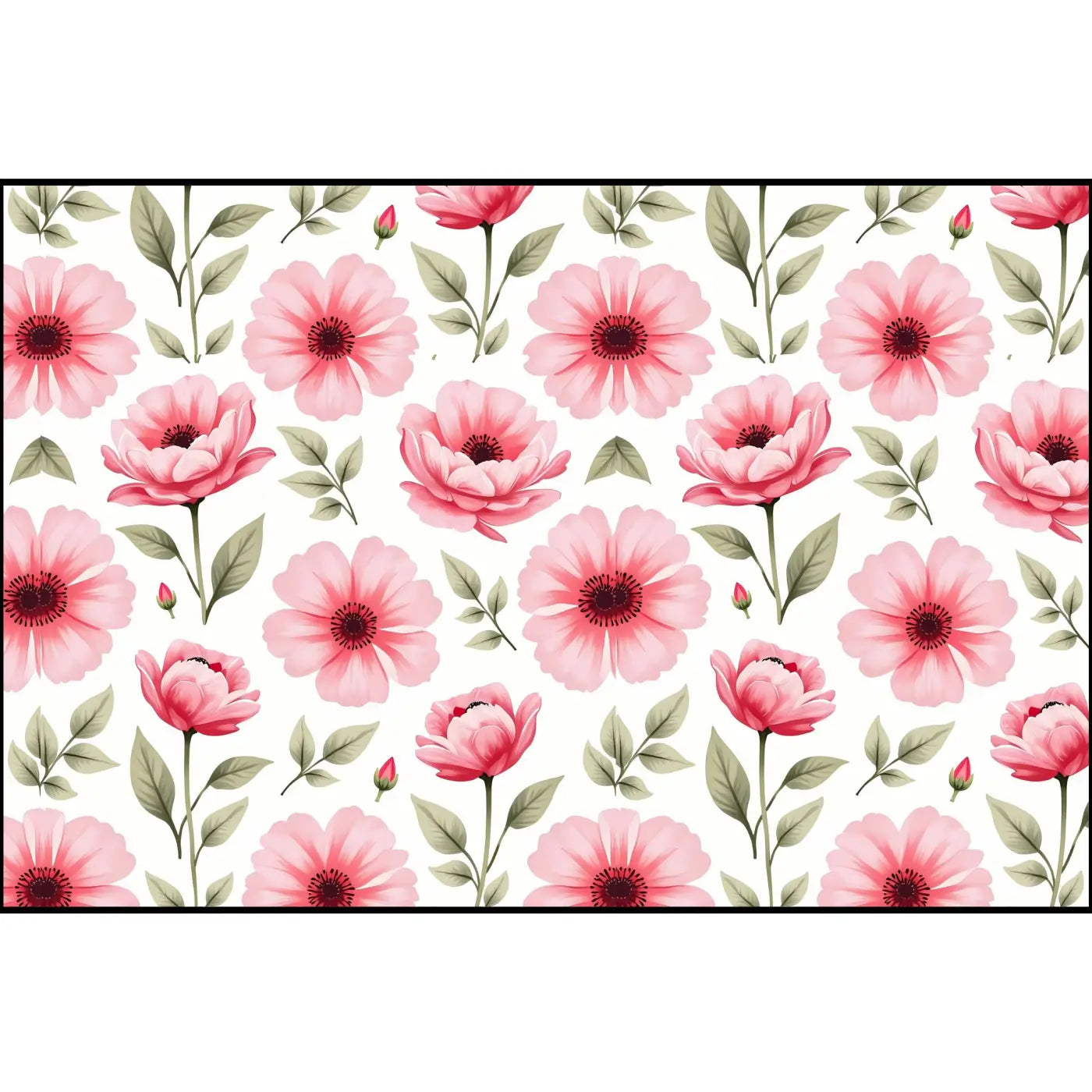 DipaliZ Pink Floral Patterned Fabric Prima Cotton Sewing