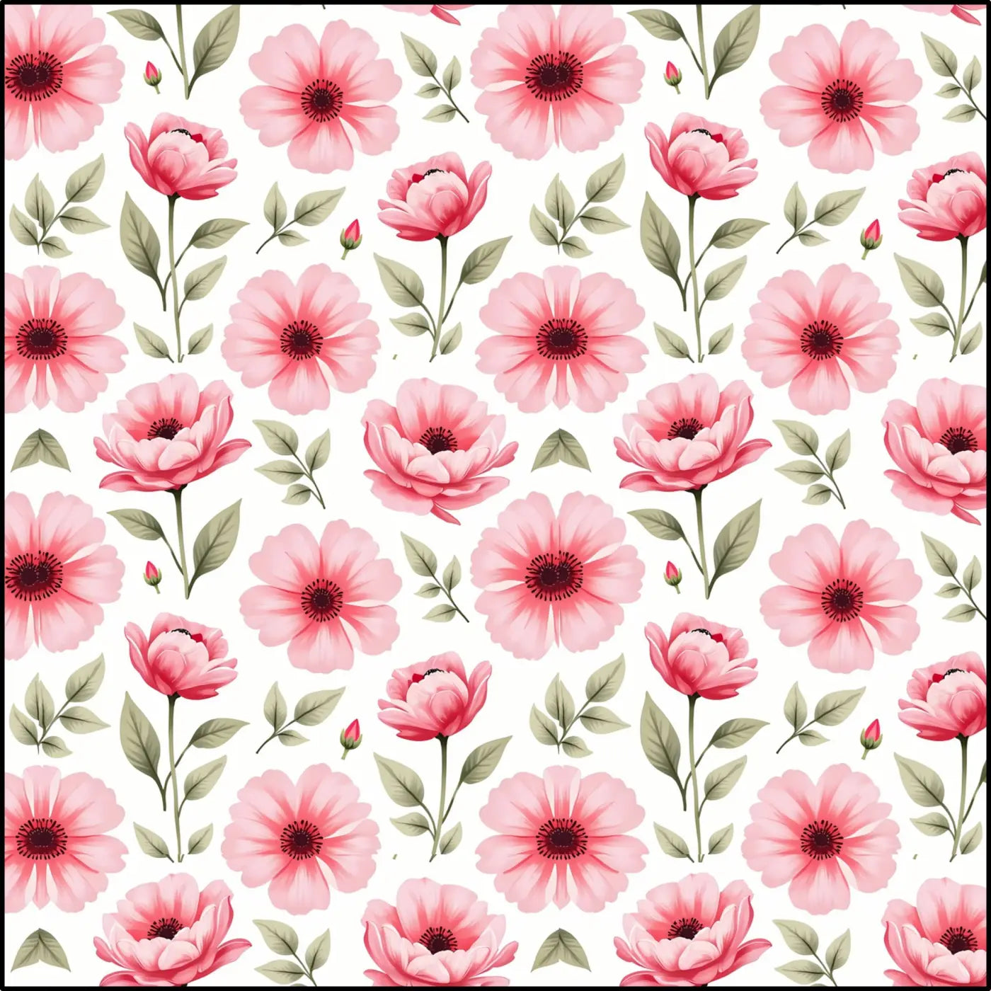 DipaliZ Pink Floral Patterned Fabric Prima Cotton Sewing