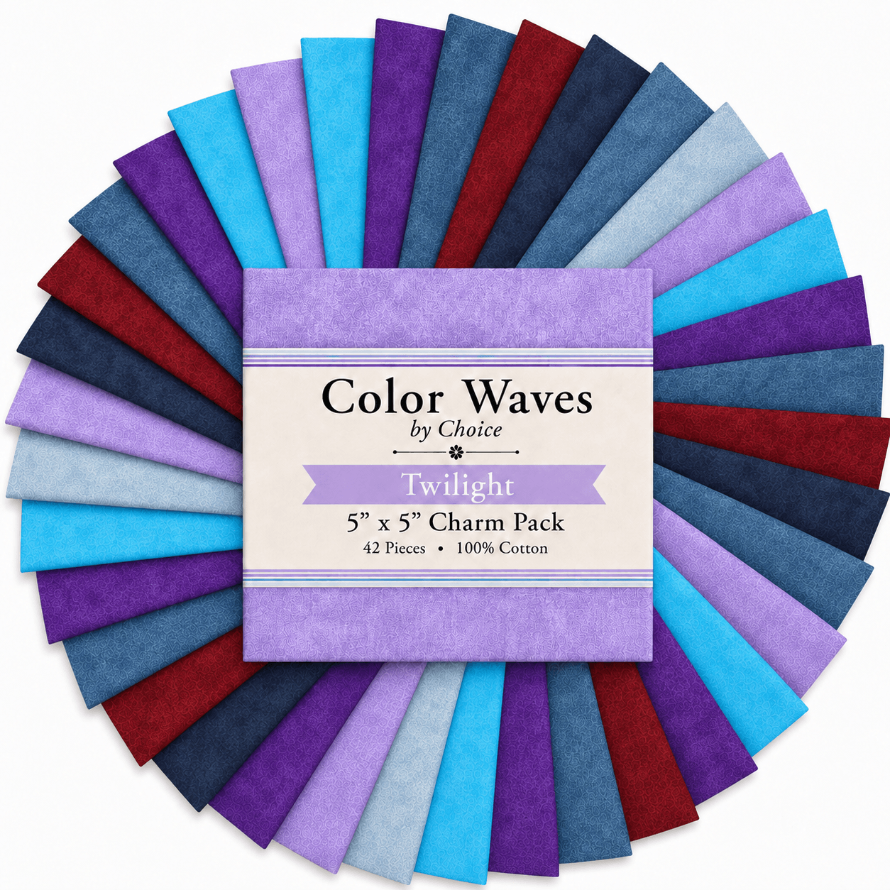 Color Waves Twilight"5x5" Charm Pack - 42 Squares